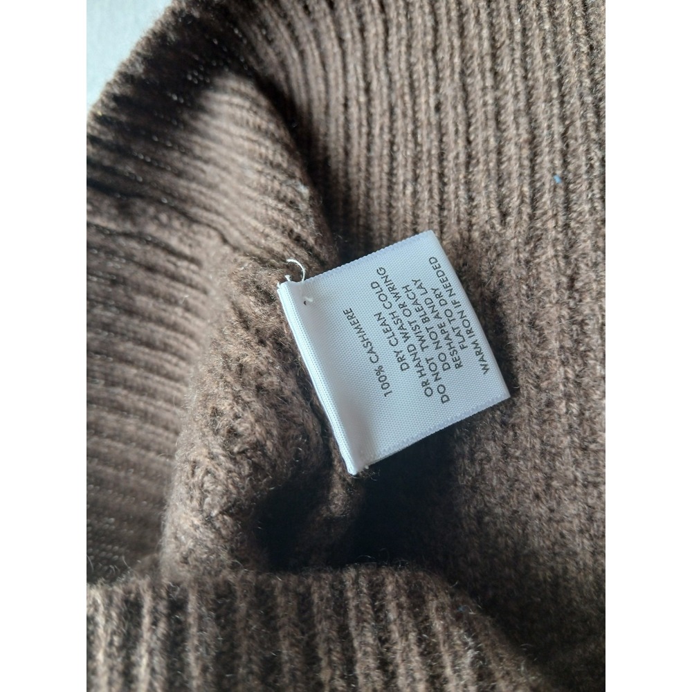 White Warren Cashmere Sweater Medium Waffle Knit Pullover Turtleneck Cozy Luxury - Picture 9 of 13